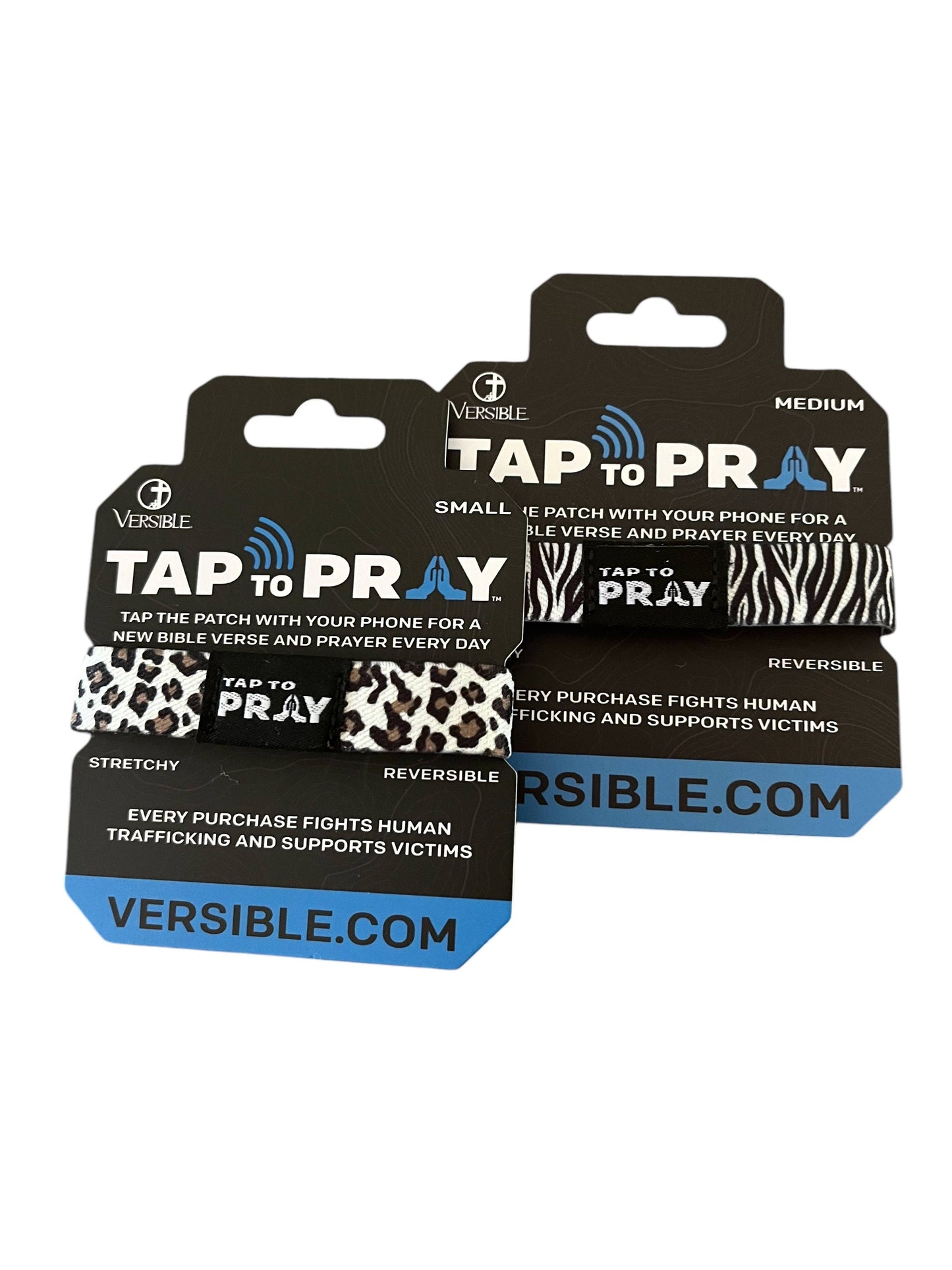 Versible - Tap To Pray™ Wristbands - Safari Zebra