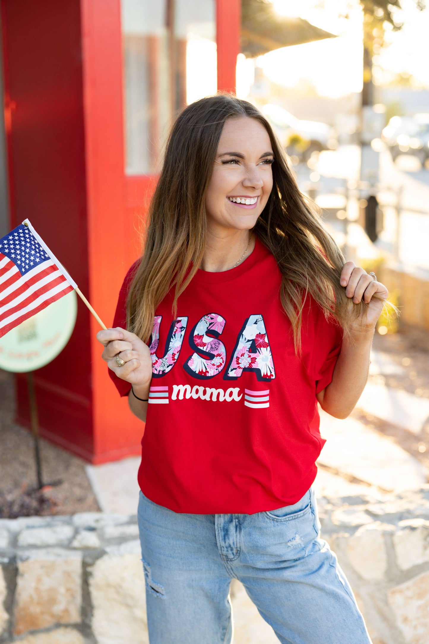USA Mama - SS (Red)