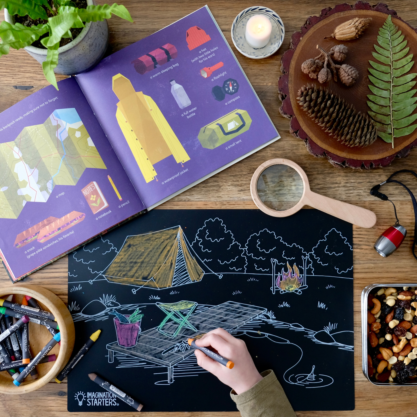 Coloring Placemat Camping 12x17