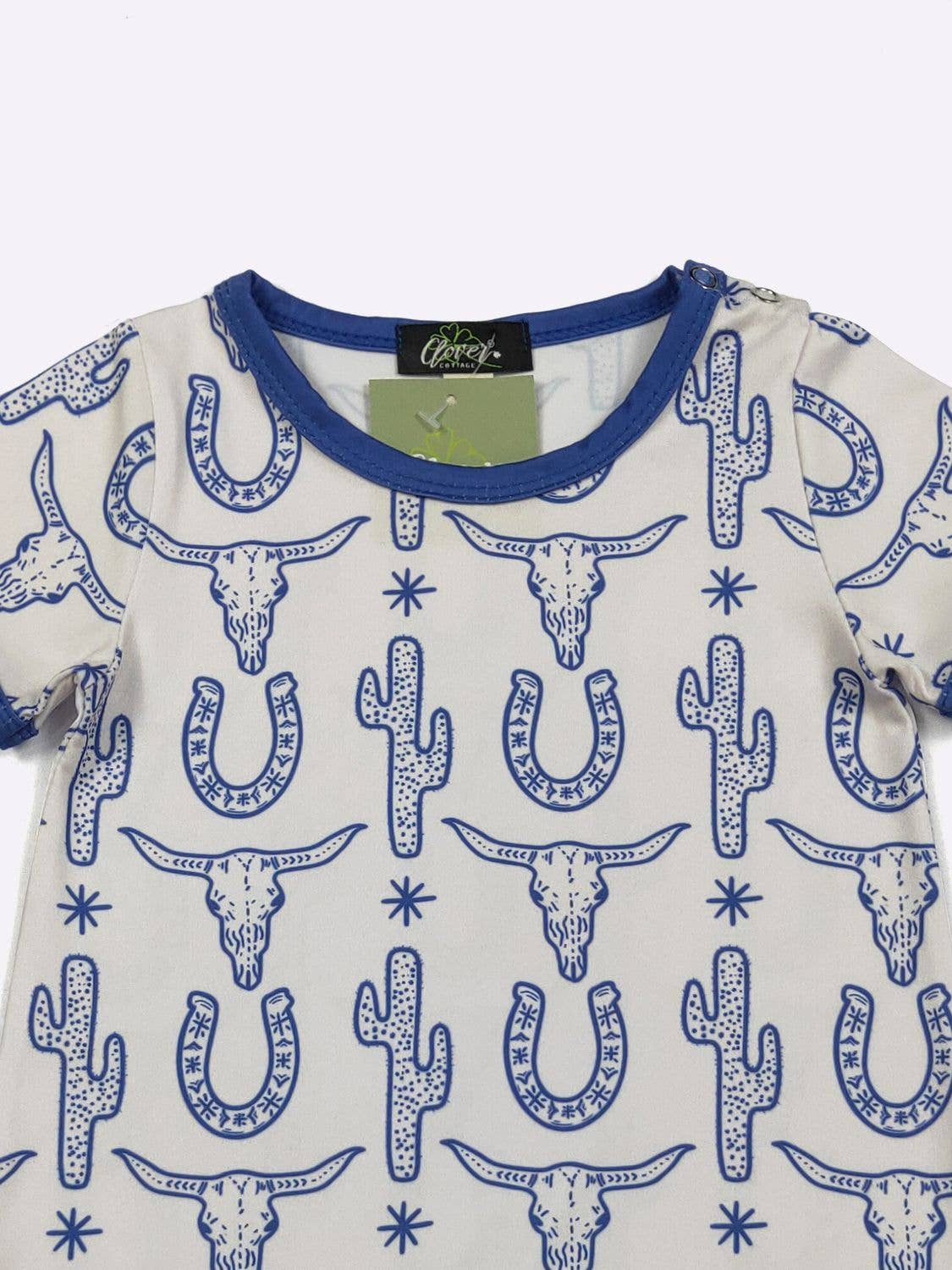 Steer Horns & Horseshoes Boy Romper