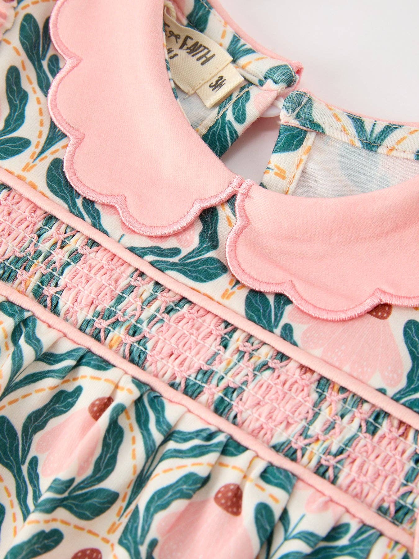 Fall Geometric Floral Baby Romper