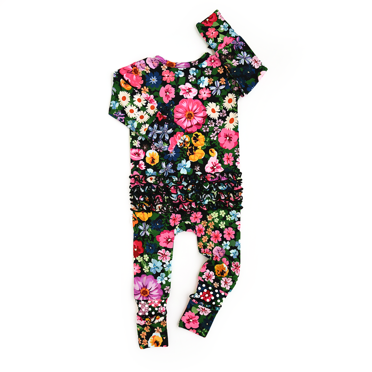 Gigi and Max - Cassandra RUFFLE ZIP Bamboo One Piece Floral Baby Clothing