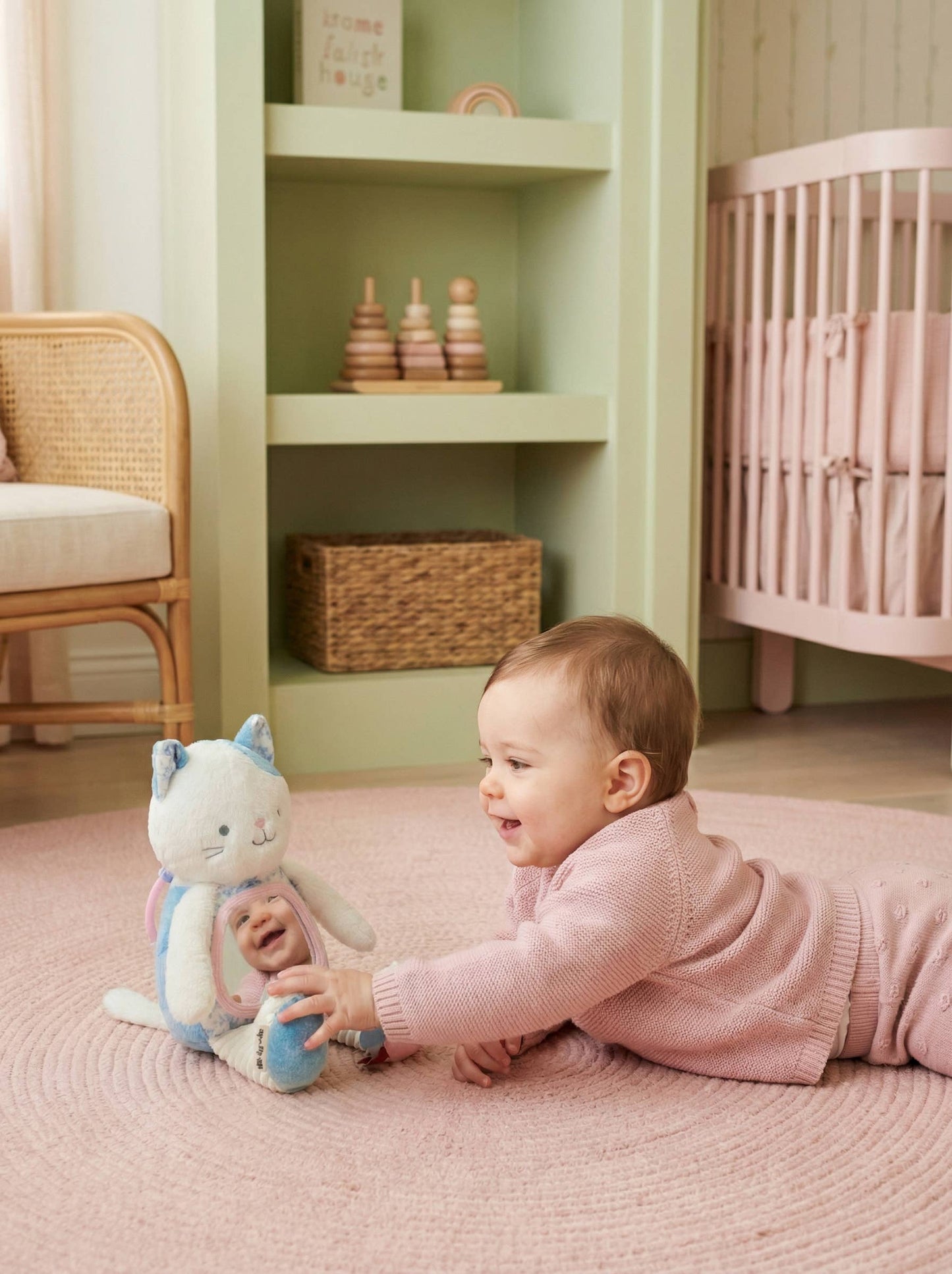 Itzy Ritzy - *NEW* Itzy Bitzy Mirror™ Sensory Tummy Time Mirror - Kitty