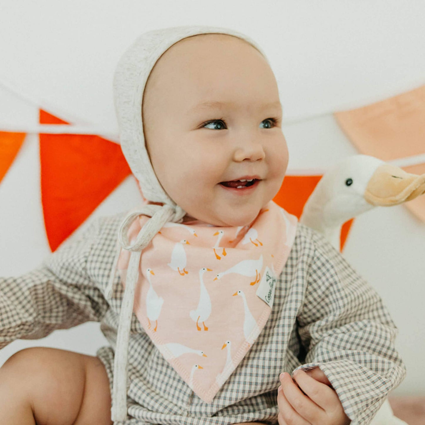 Copper Pearl - 4 Pack Baby Bandana Bibs - Goosie