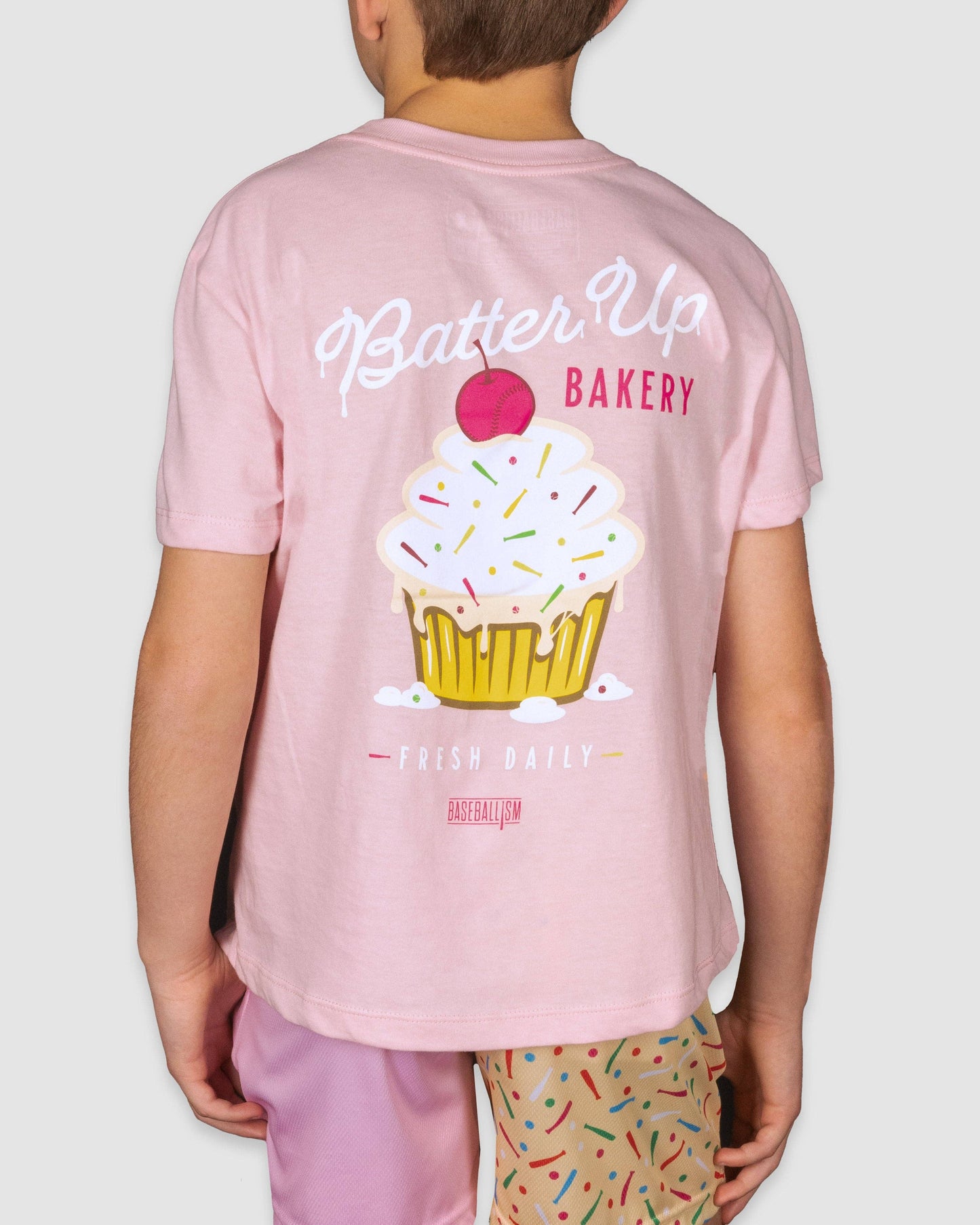 Baseballism - Batter Up Bakery Confetti Cupcake Youth T-Shirt