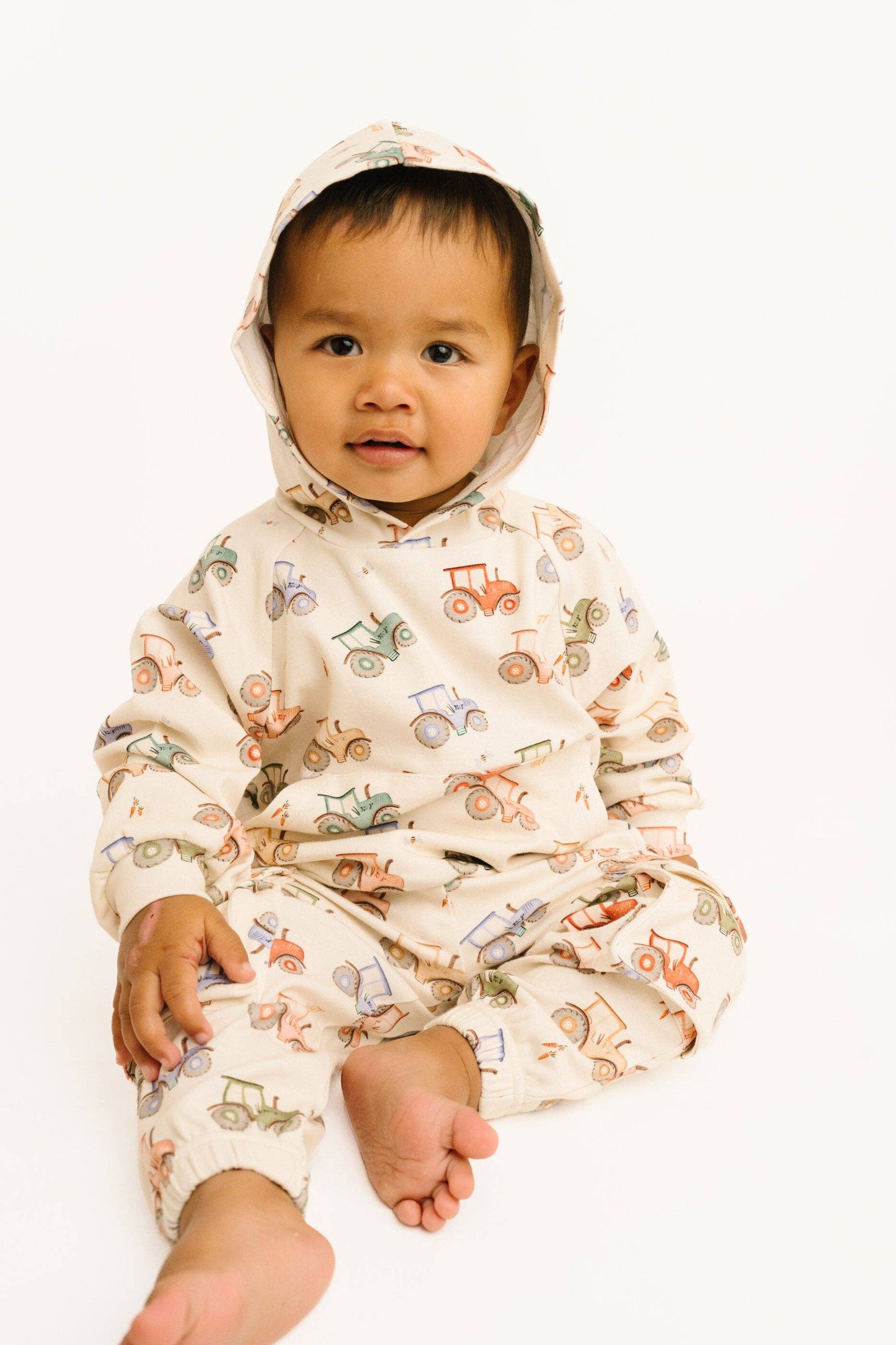 Little One Shop - Tractor Ride Cargo Hoodie Set