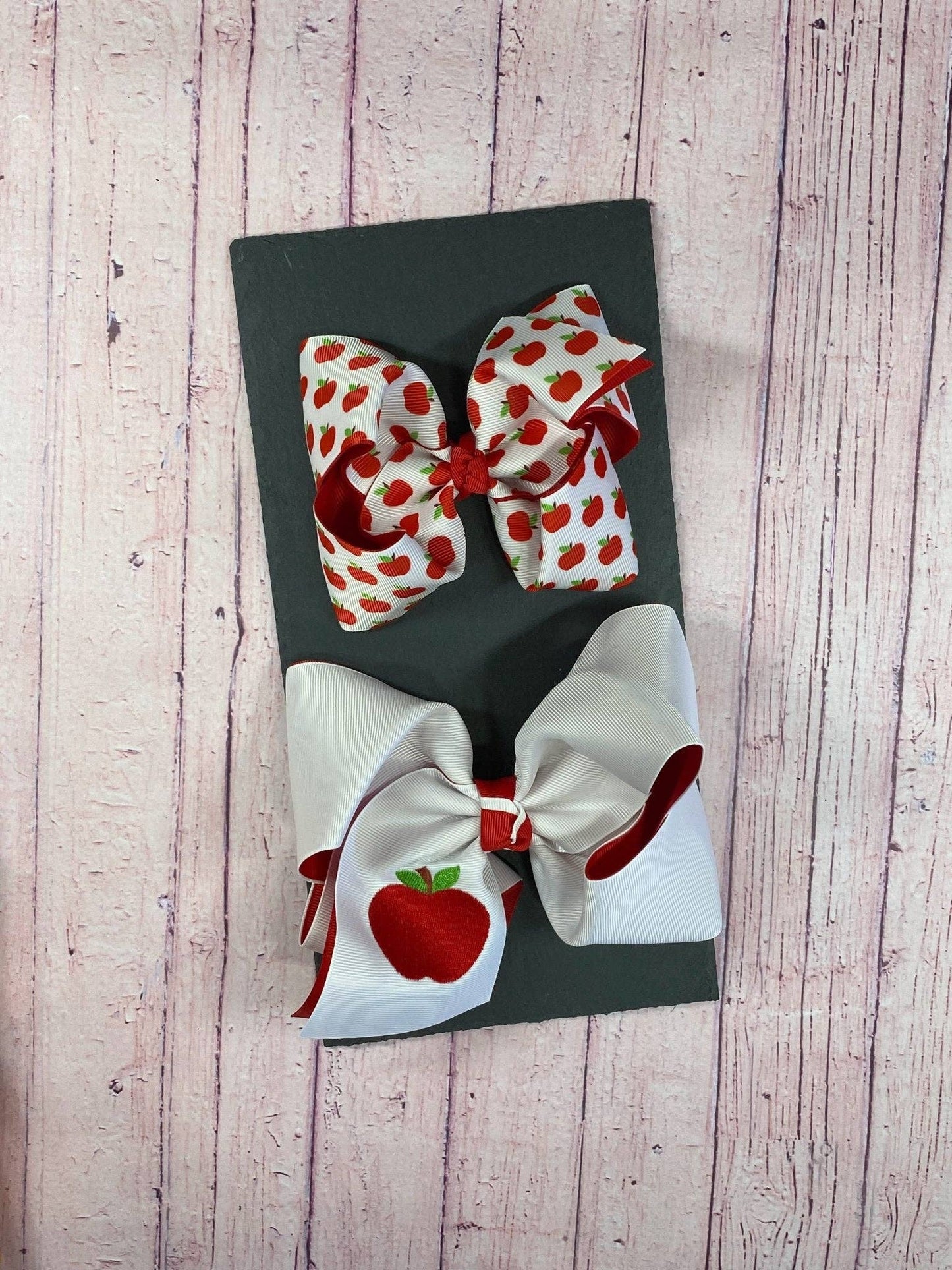 Apple Hair Bow or Headband