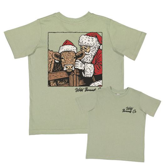 Wild Threads Co - Christmas Cow Tee