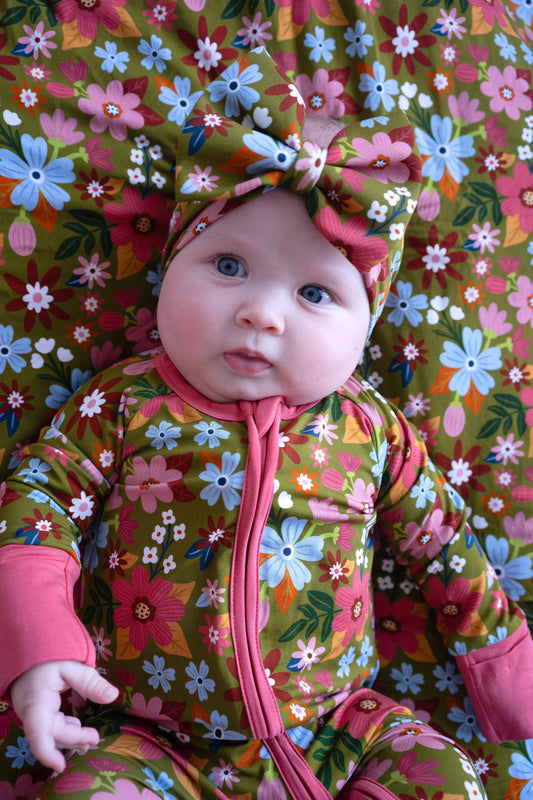 Fall Floral Zippy Bamboo Pajamas