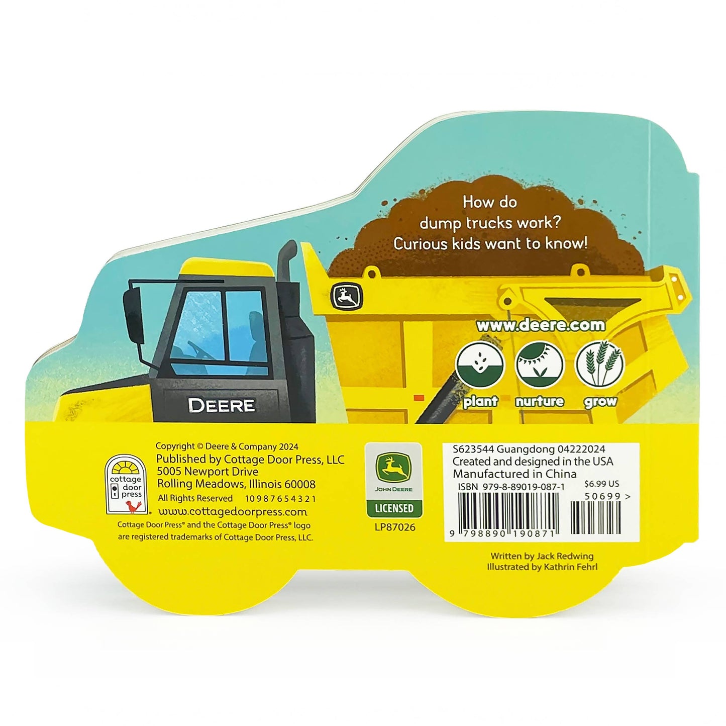 Cottage Door Press - John Deere Kids How Dump Trucks Work Shaped Board Book