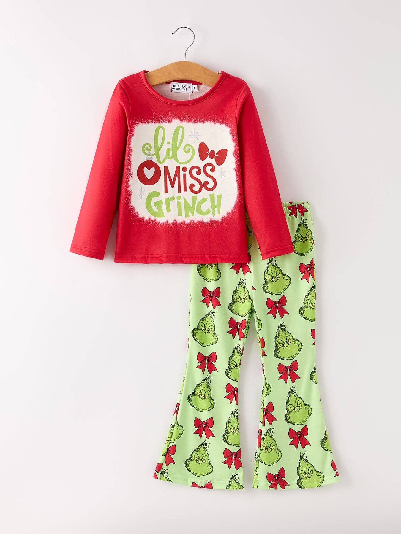 Rylee Faith Designs - Christmas Character Print Girls Set