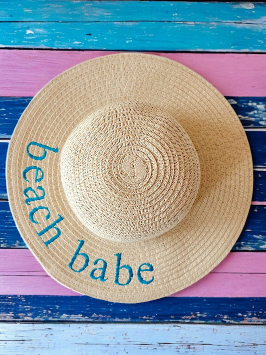 SpearmintLOVE - Wide Brim Woven Sunhat, Beach Babe