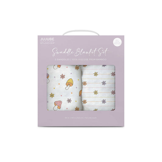 JuJuBe - Swaddle Blanket Set Mushy Love