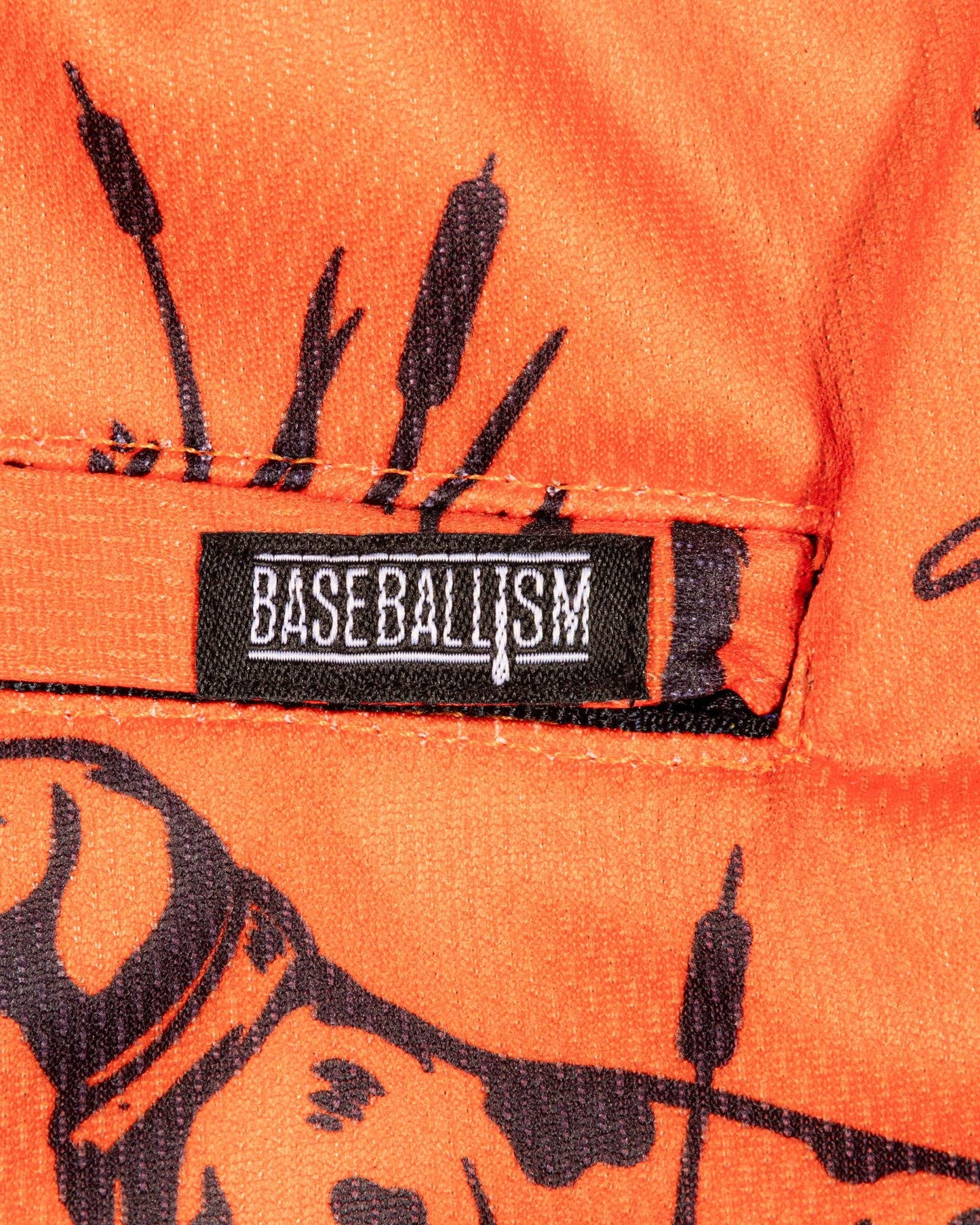 Baseballism - Hardball Hunter Diamond Air Mesh Shorts (Blaze Orange) - Youth