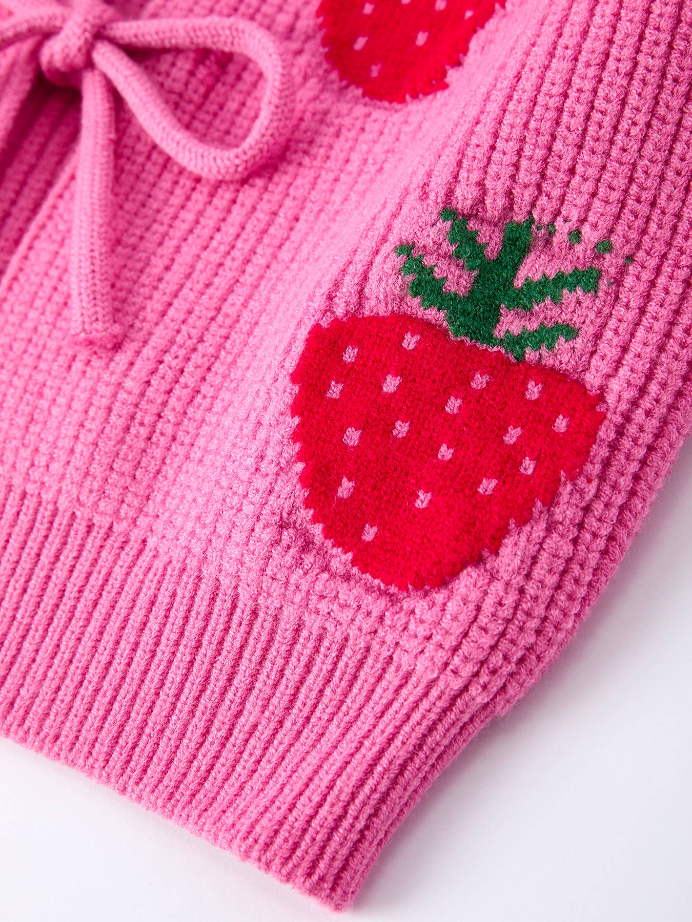 Girls' Strawberry Cardigan Sweater