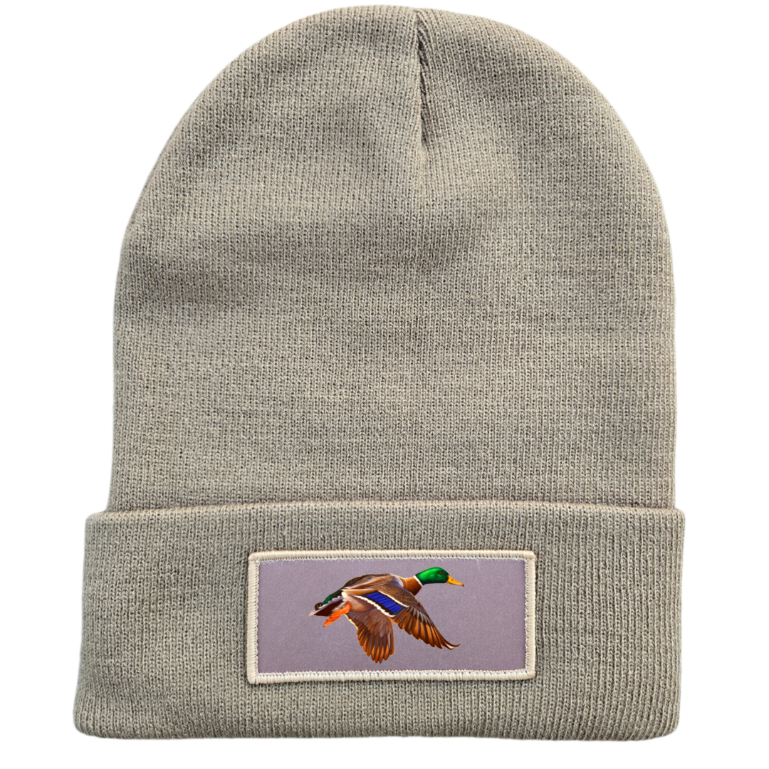 Flying Mallard Duck Winter Beanie Hat