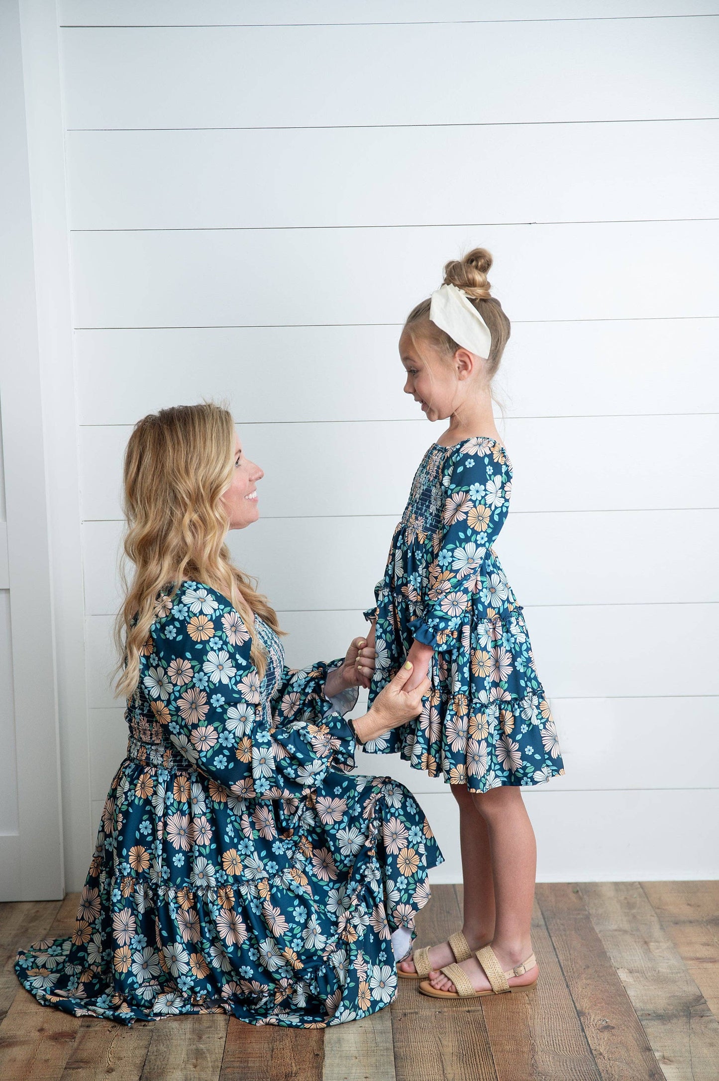 Oopsie Daisy - Women's Grace Floral Mommy & Me Matching Tiered Dress