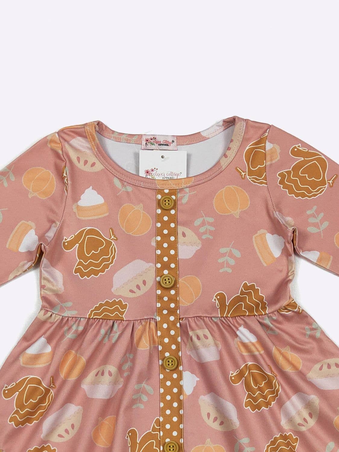 Clover Cottage - Thanksgiving Favorites Girls Dress