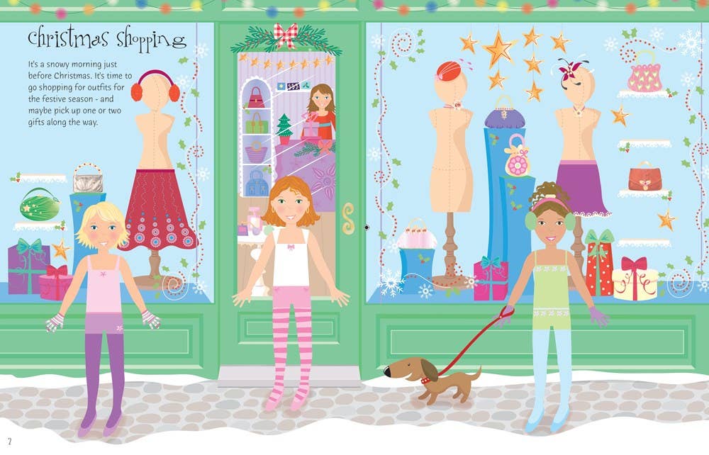 HarperCollins - Sticker Dolly Dressing Christmas : Usborne