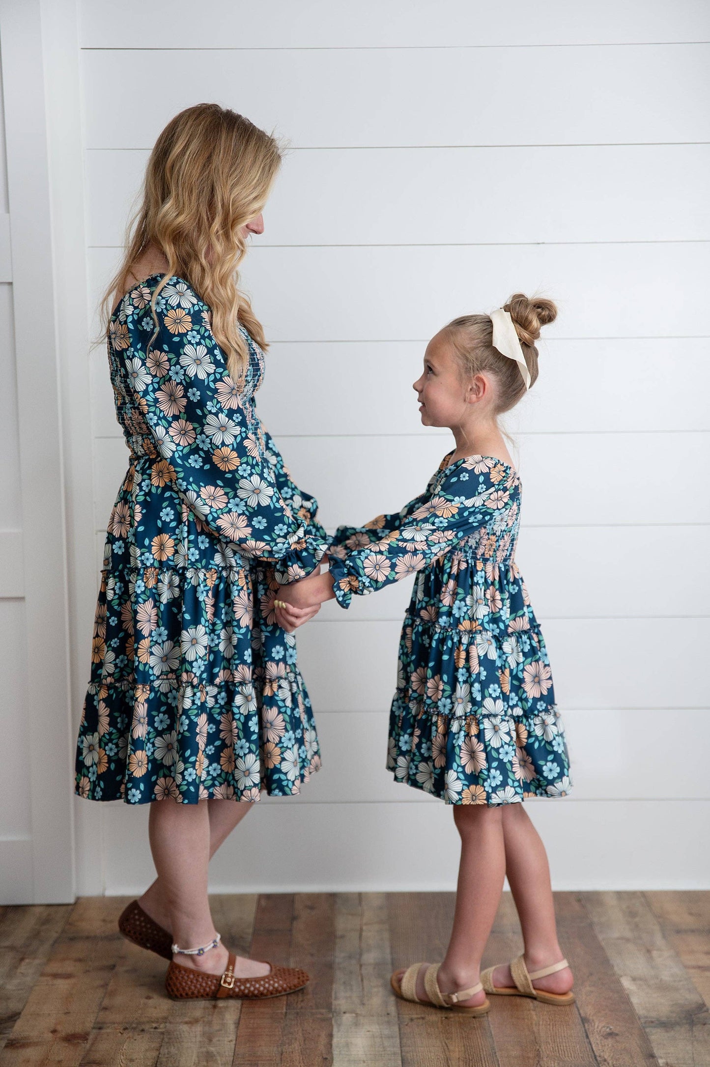 Oopsie Daisy - Women's Grace Floral Mommy & Me Matching Tiered Dress
