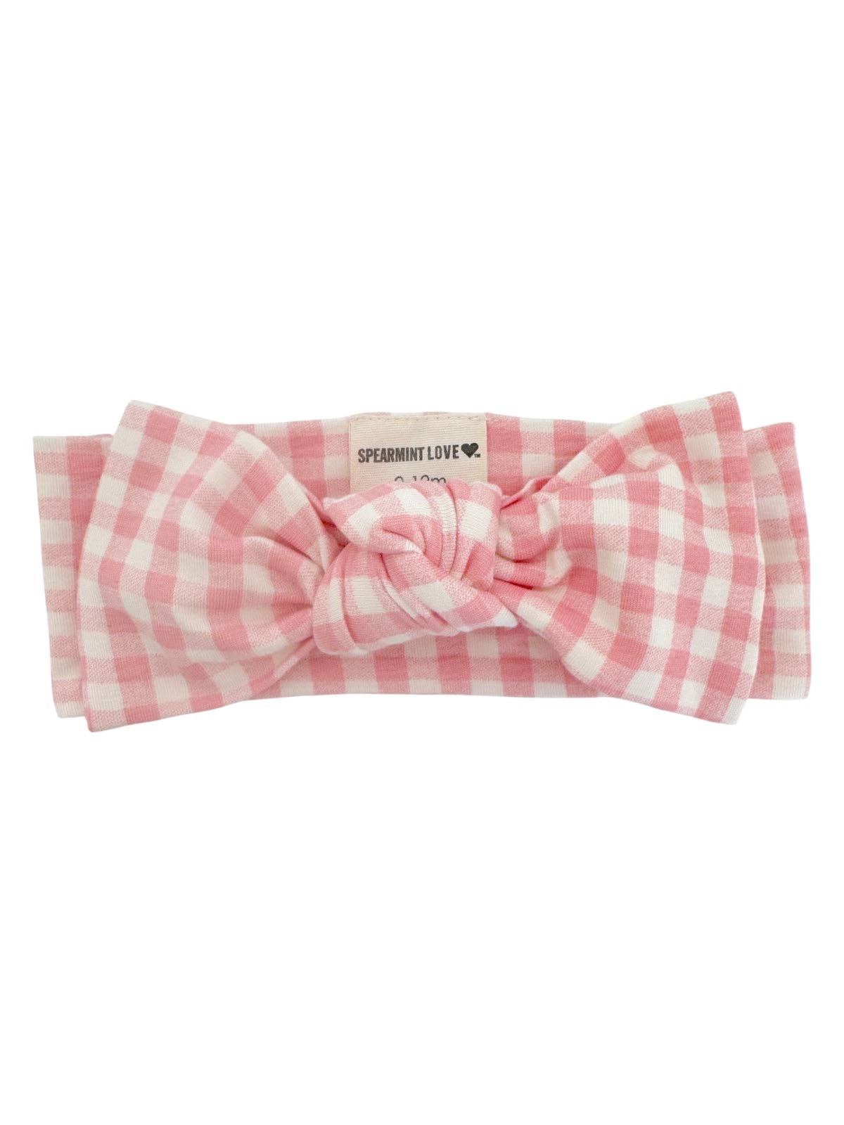SpearmintLOVE - Knot Bow, Pink Gingham