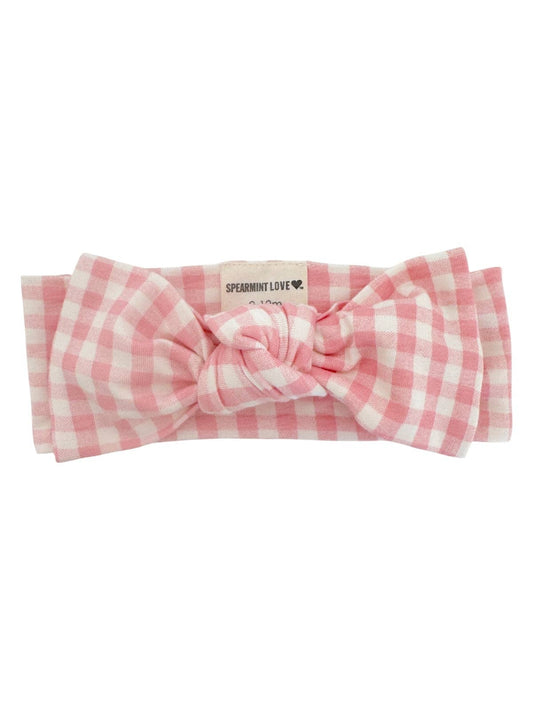 SpearmintLOVE - Knot Bow, Pink Gingham