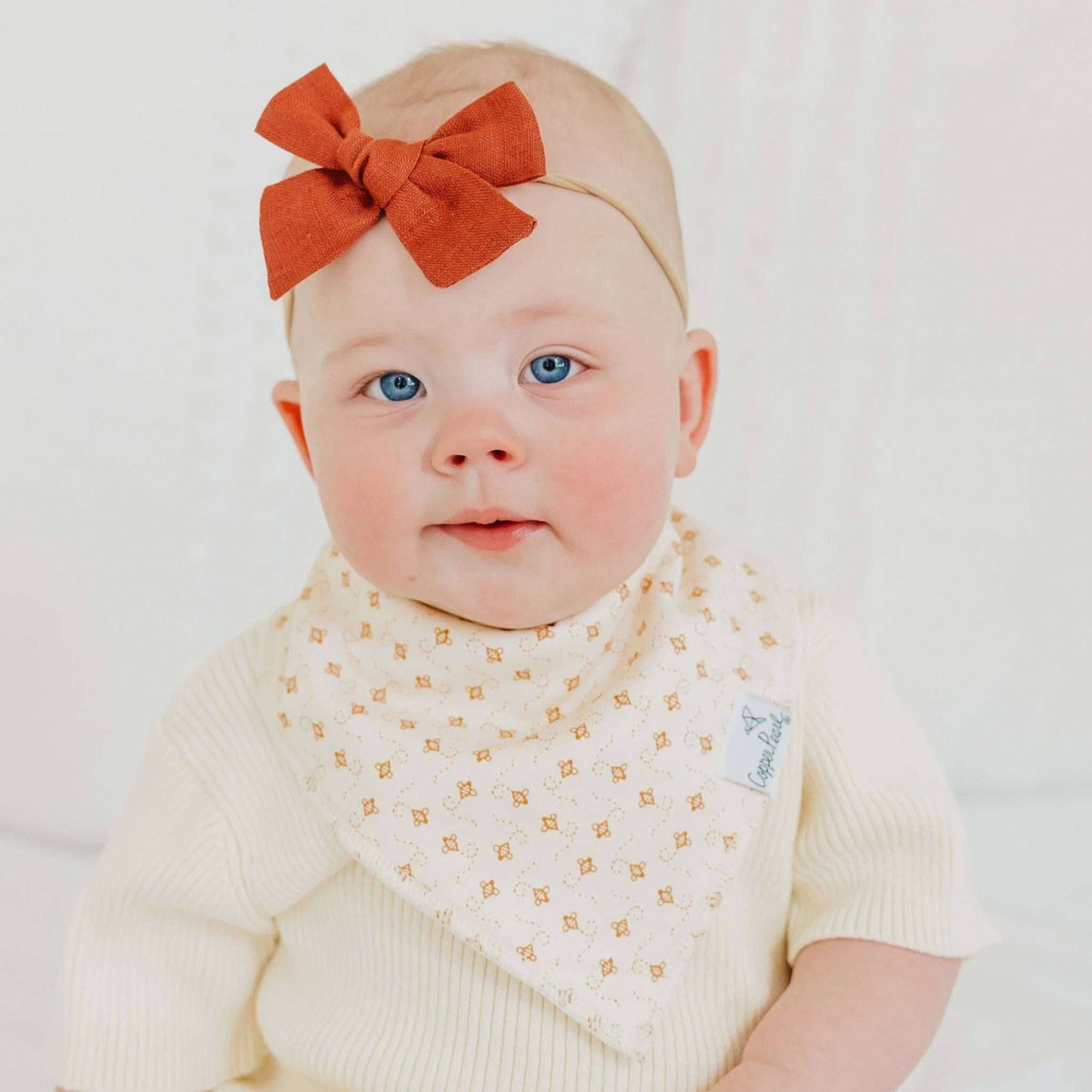 Copper Pearl - 4 Pack Baby Bandana Bibs - Eden