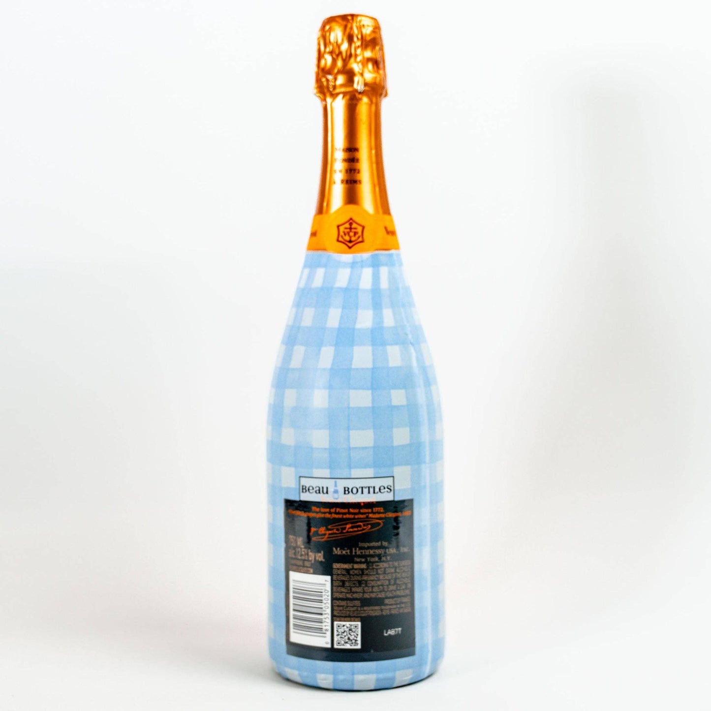 Beau Bottles - Beau Bottles Powder Blue Picnic Gingham- Champagne Collection