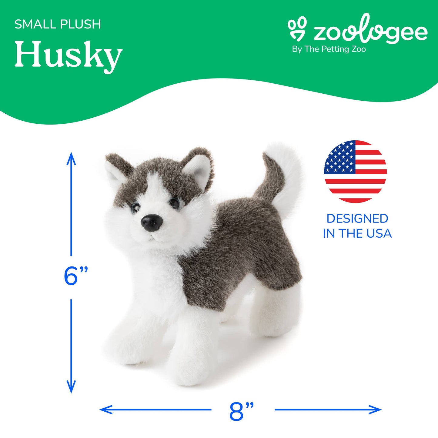 The Petting Zoo -  New Husky Dog Small 8" (20cm)