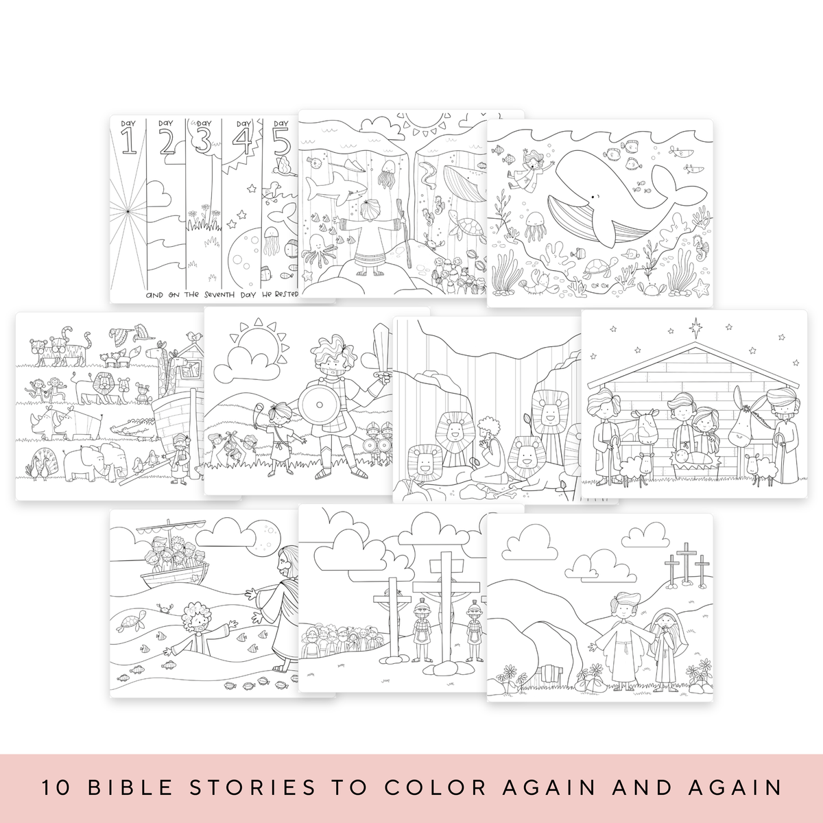 Ryan & Rose - Bible Stories Silicone Coloring Book