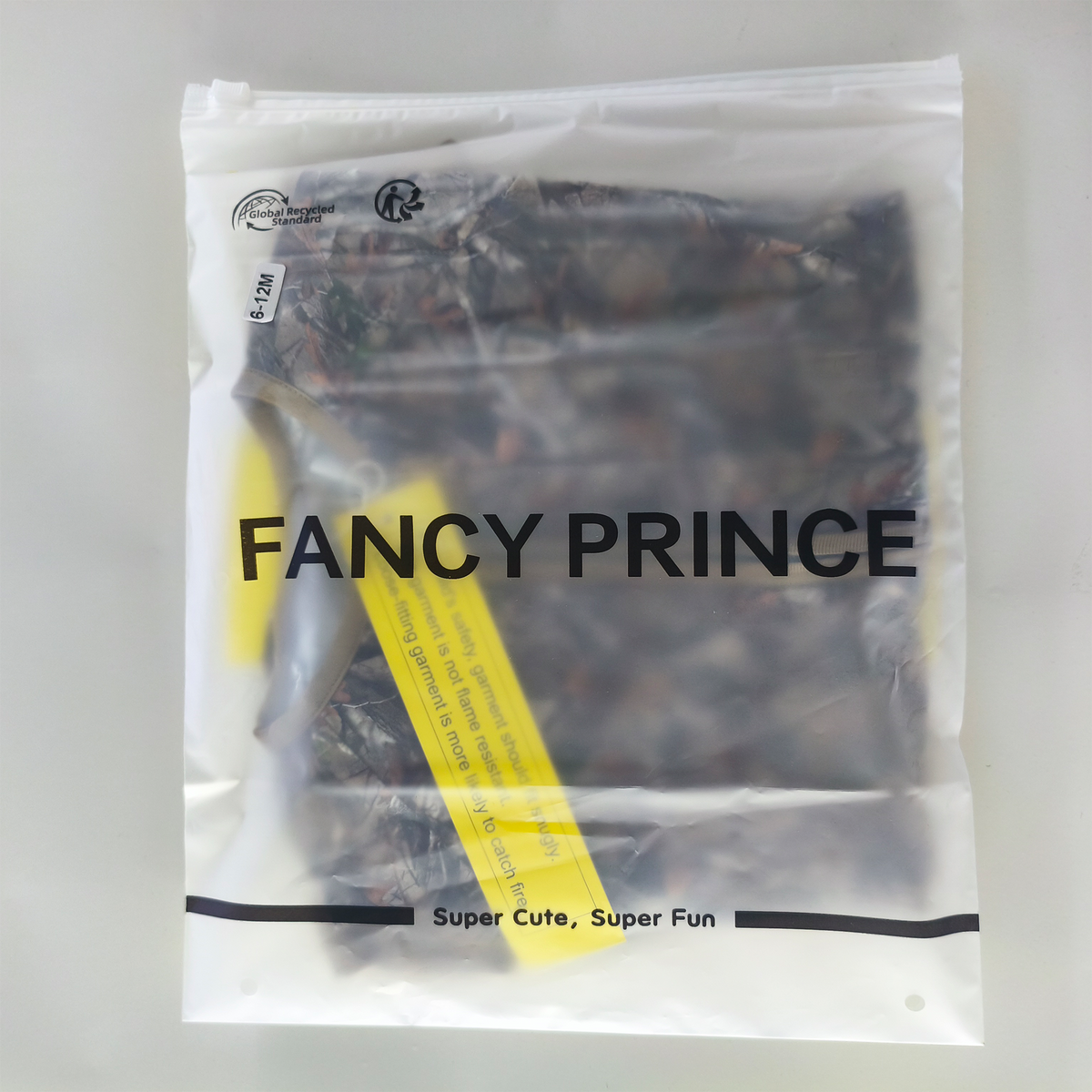 FancyPrince - Retro Leaves Bamboo Zipper Romper Pajamas