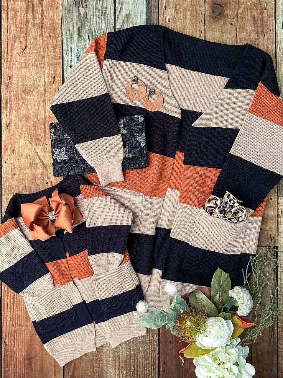 Neutral Colorblock Cardigan