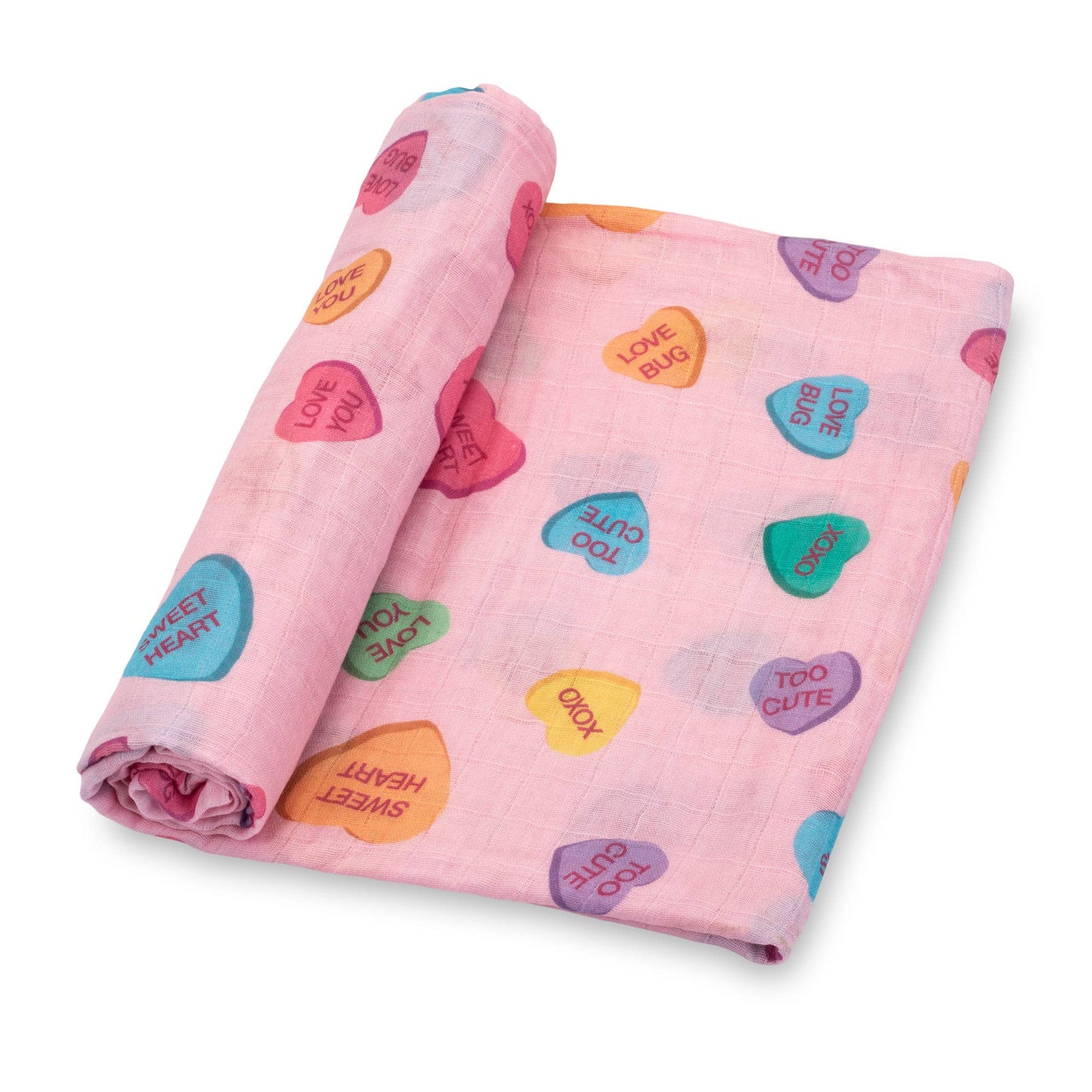 LollyBanks - Love Notes Valentine Holiday Theme Baby Swaddle Blanket