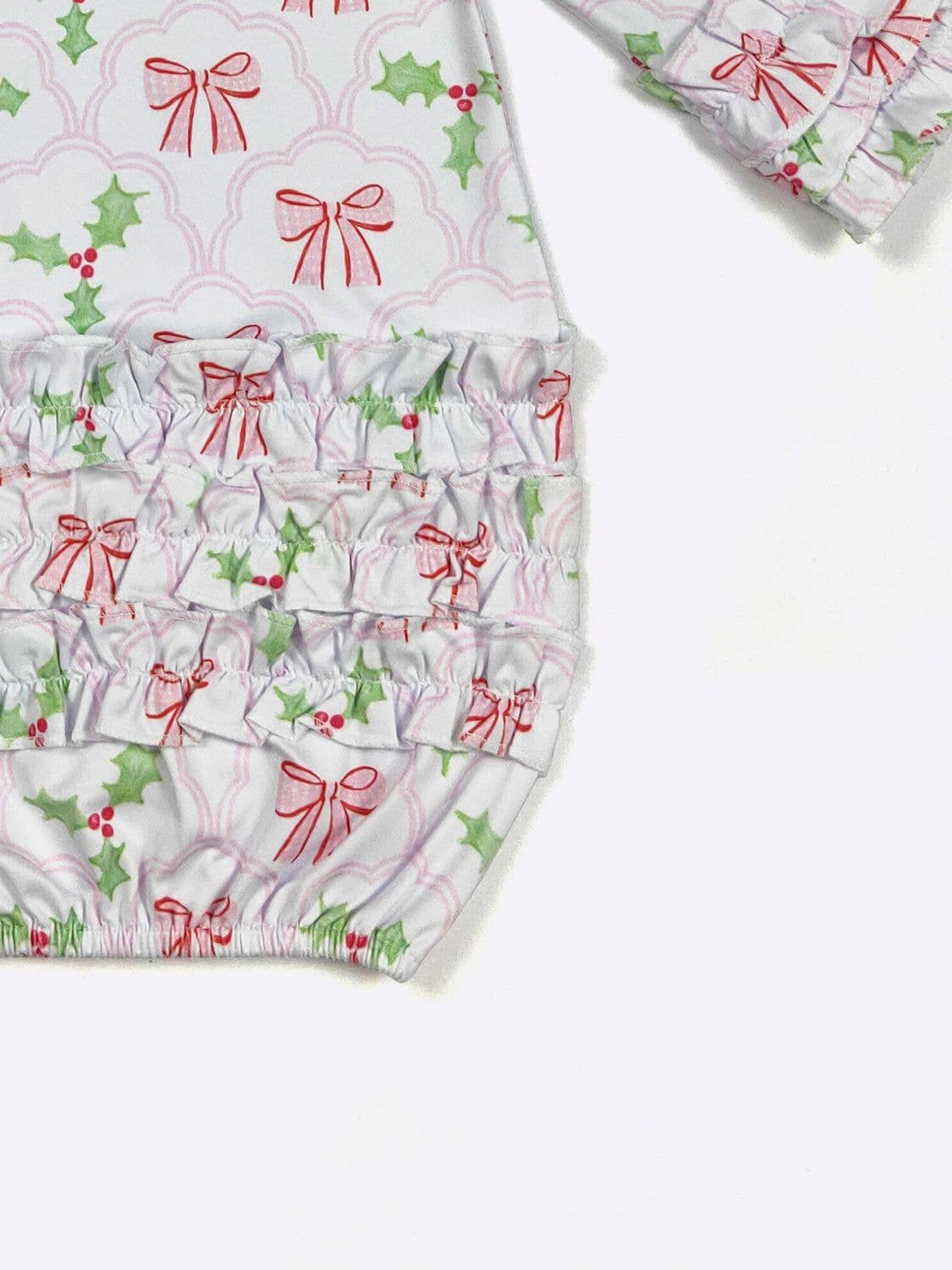 Clover Cottage - Bows & Mistletoes Baby Gown