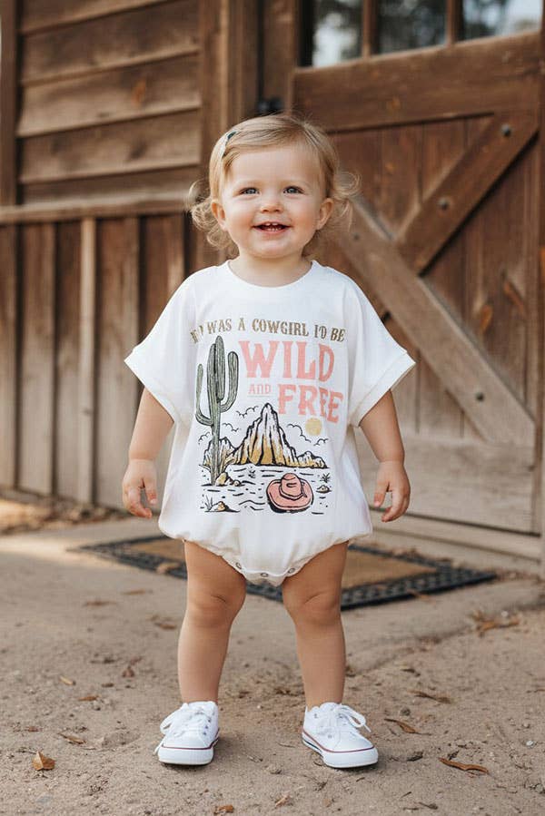 Western girls infant romper