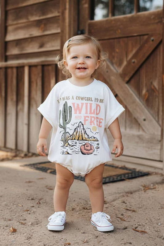 Western girls infant romper