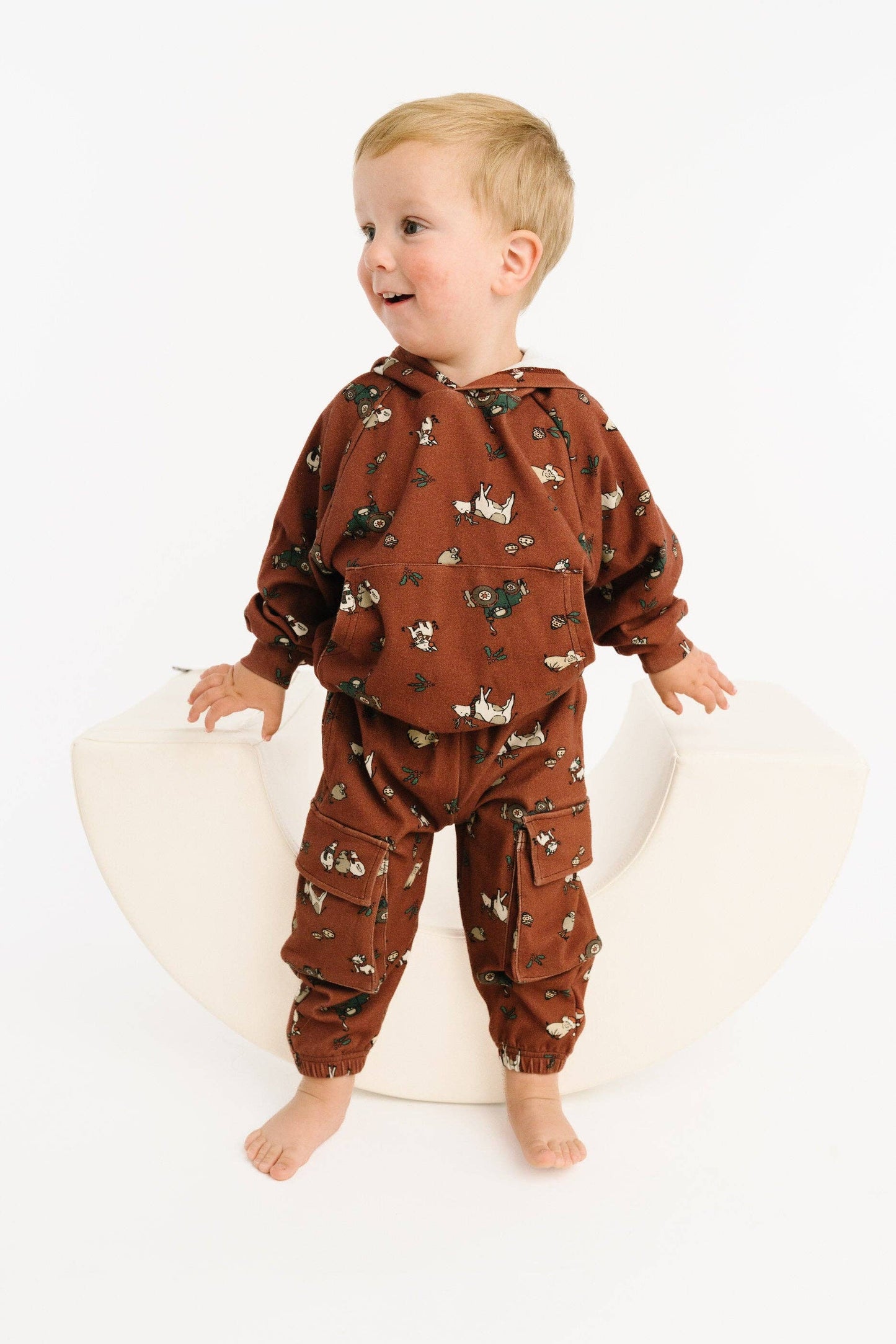 Little One Shop - Christmas Farm Cargo Hoodie Set