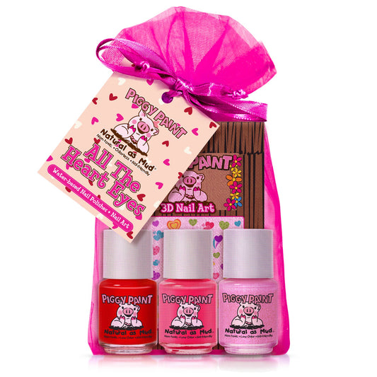 Piggy Paint - All the Heart Eyes Polish Set Non-Toxic Kids Nail Polishu