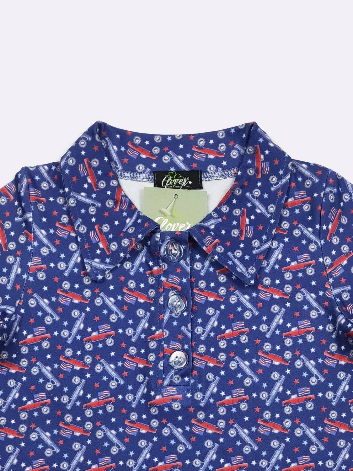Clover Cottage - Merica Truck Boy Collar Shirt