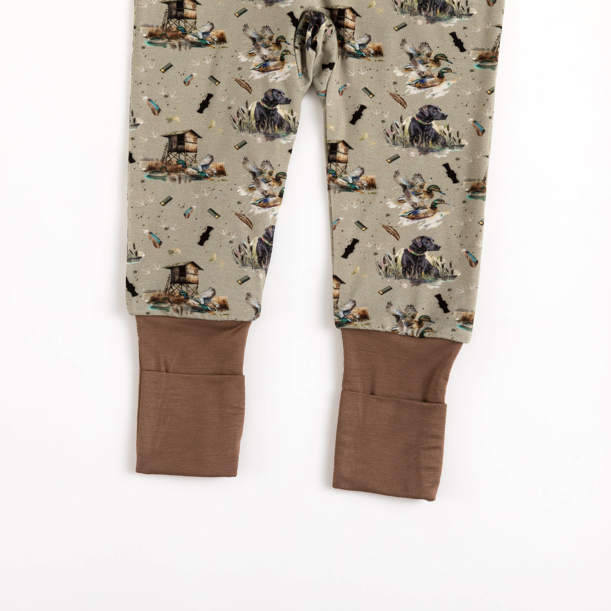 FancyPrince - Thatched cottage and rural dog Bamboo Zipper Romper Pajamas