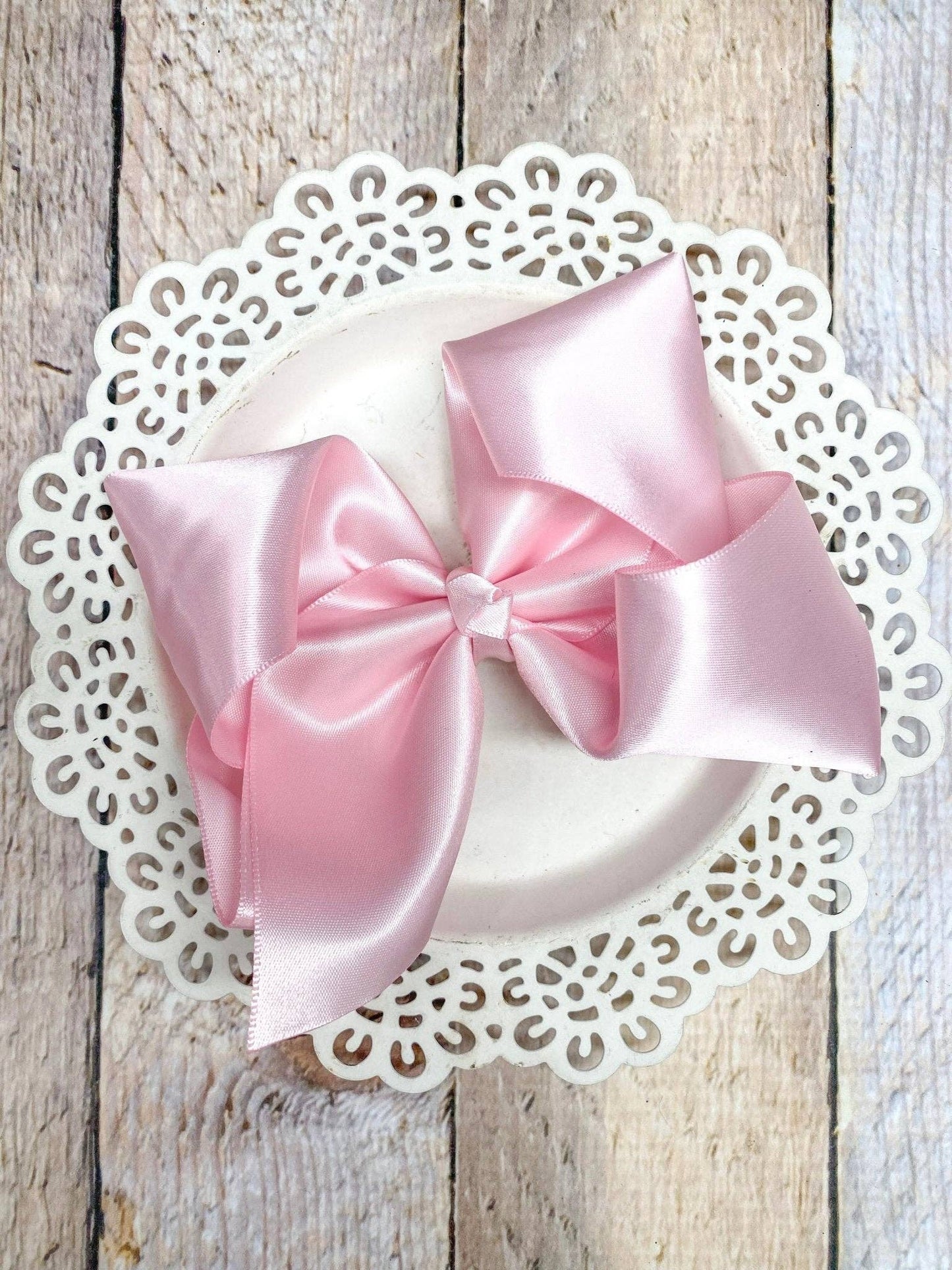 4.5" Classic Satin Hair Bows | Alligator Clips or Headbands