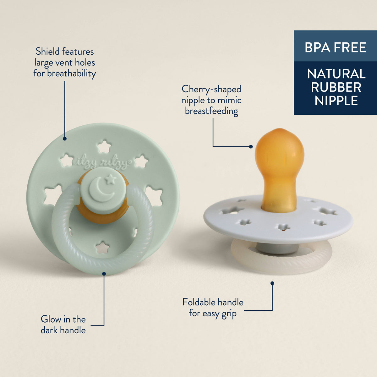 Itzy Ritzy - Itzy Soother™ Natural Rubber Paci Sets