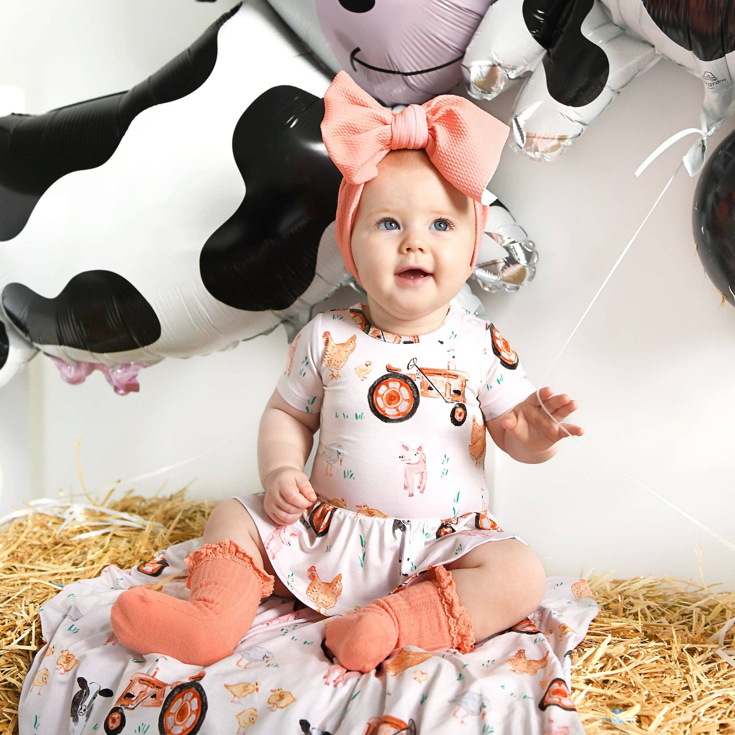 Millie Moo TUTU Bamboo Farm Baby Clothing Dress Outfit