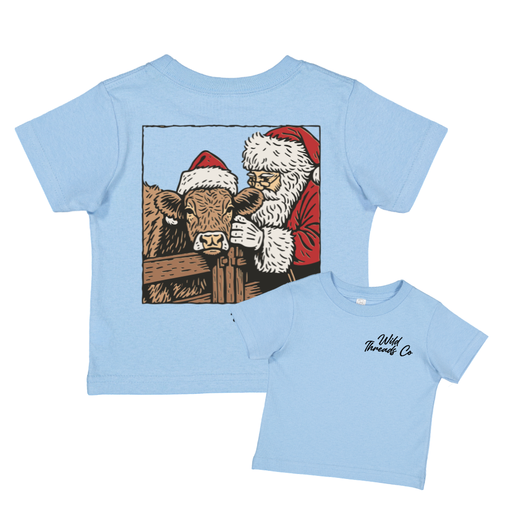Wild Threads Co - Christmas Cow Tee
