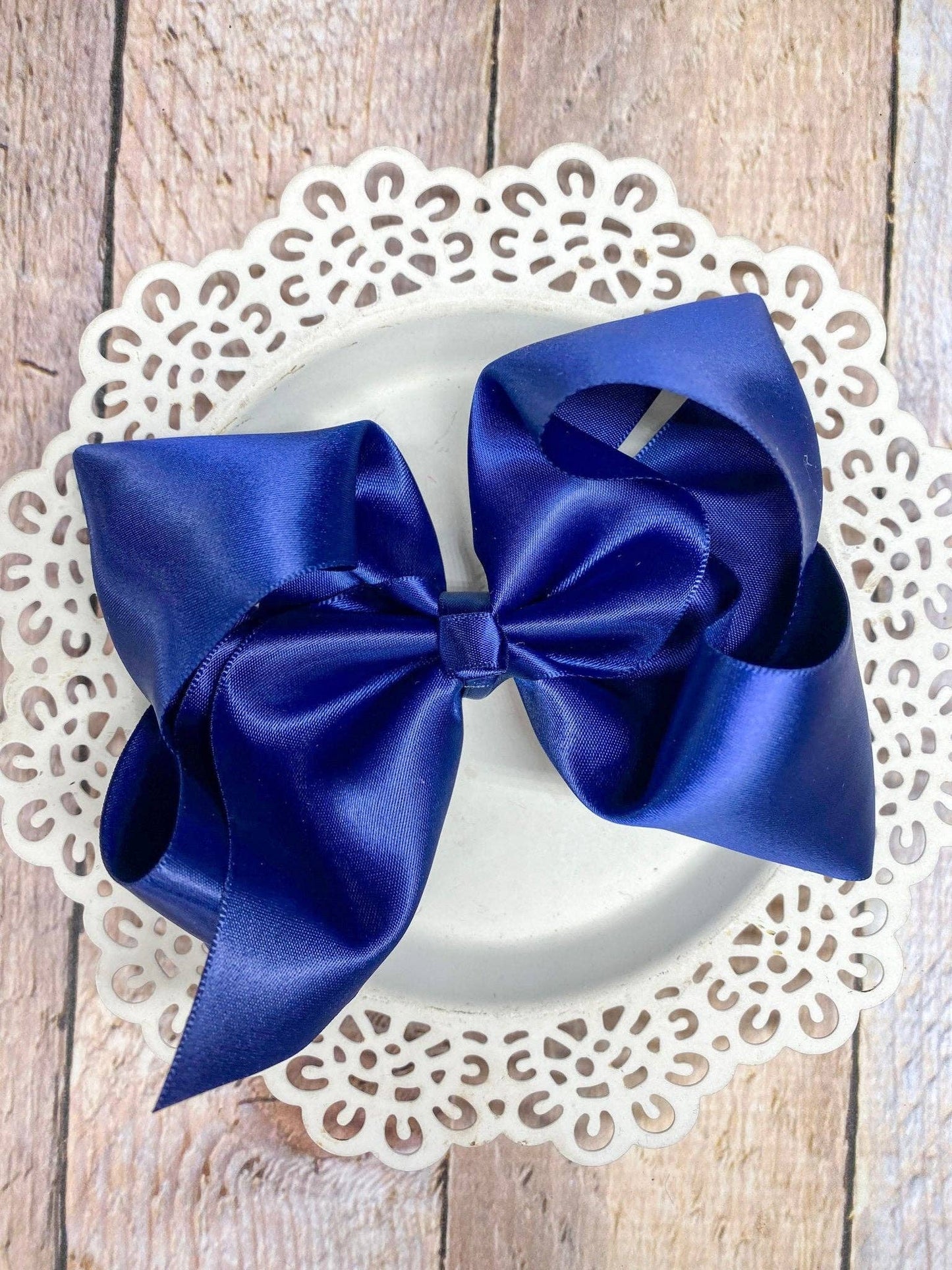 4.5" Classic Satin Hair Bows | Alligator Clips or Headbands