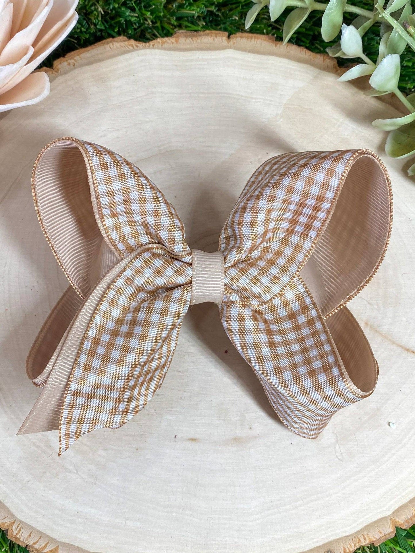 Gingham Classic Boutique Hair Bow | Clip