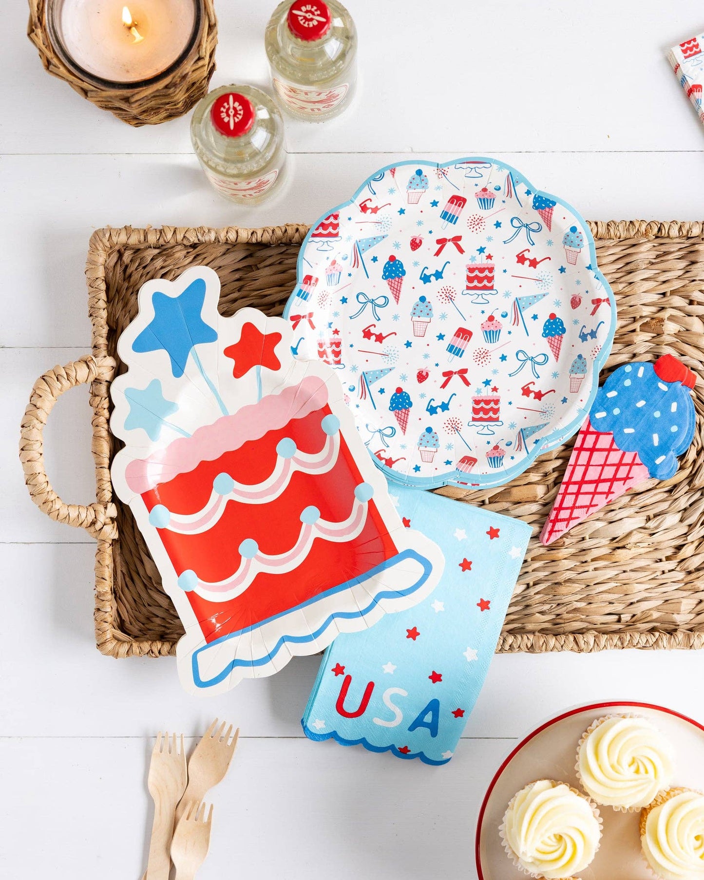 USA Stars Dinner Napkin