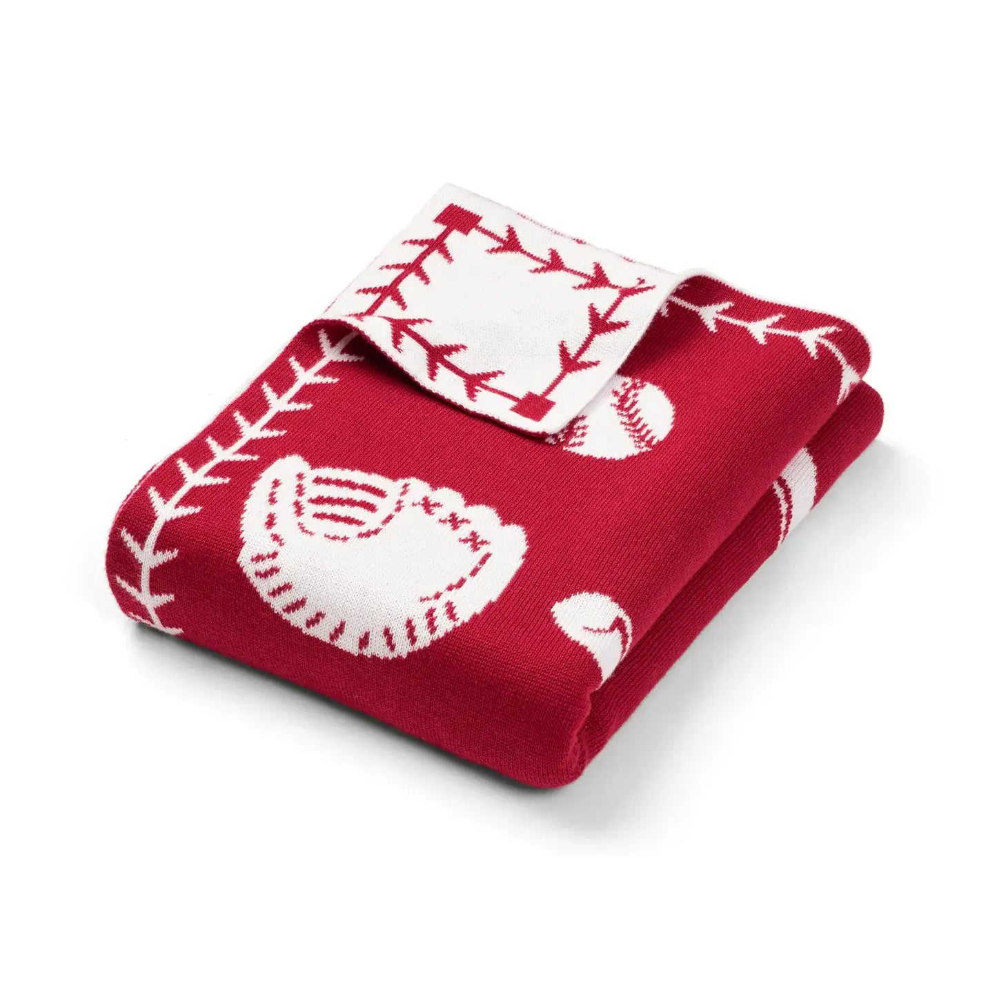 SWaddle AN - Baseball Jacquard Knit Baby Blanket