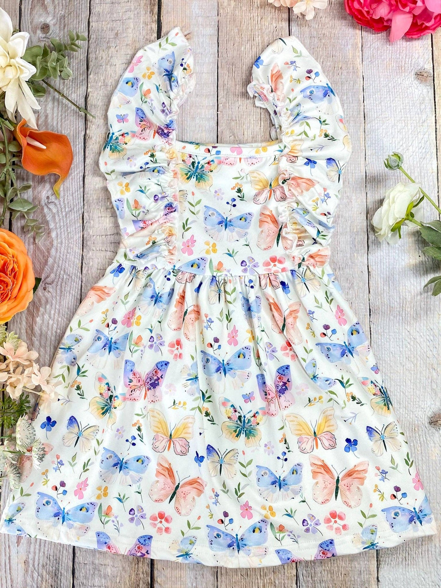 The Hair Bow Company - Girls Butterfly Garden Twirl Dress