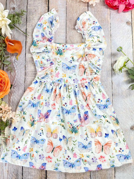 The Hair Bow Company - Girls Butterfly Garden Twirl Dress